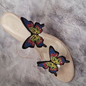 NWOT Like Sophia Webster Butterflies Butterfly Clip-Ons For Shoes Leather